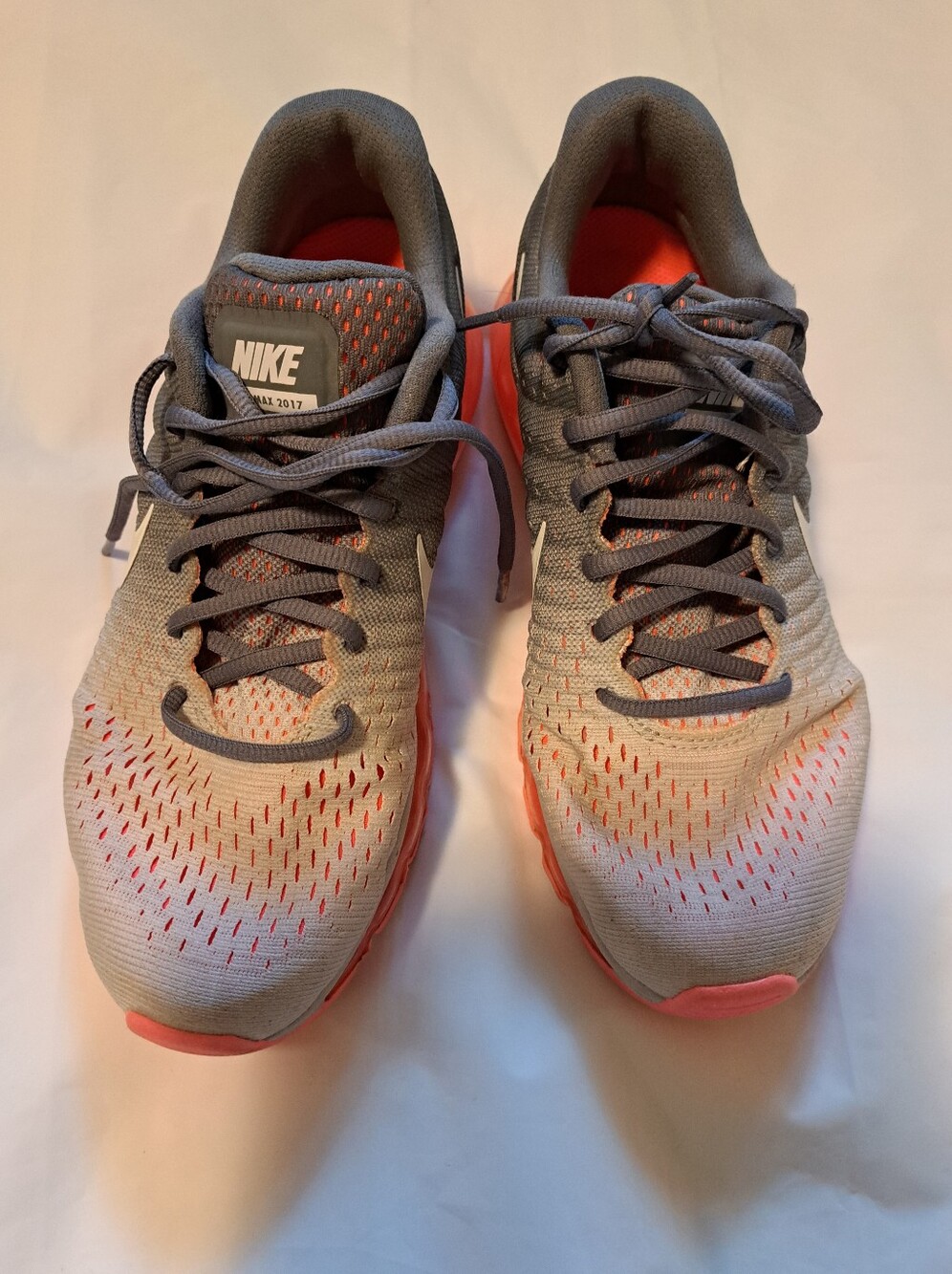 Nike Airmax Women’s Gray and Coral Athletic Running Shoes